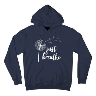 Just Breathe Dandelion Mental Health Tall Hoodie