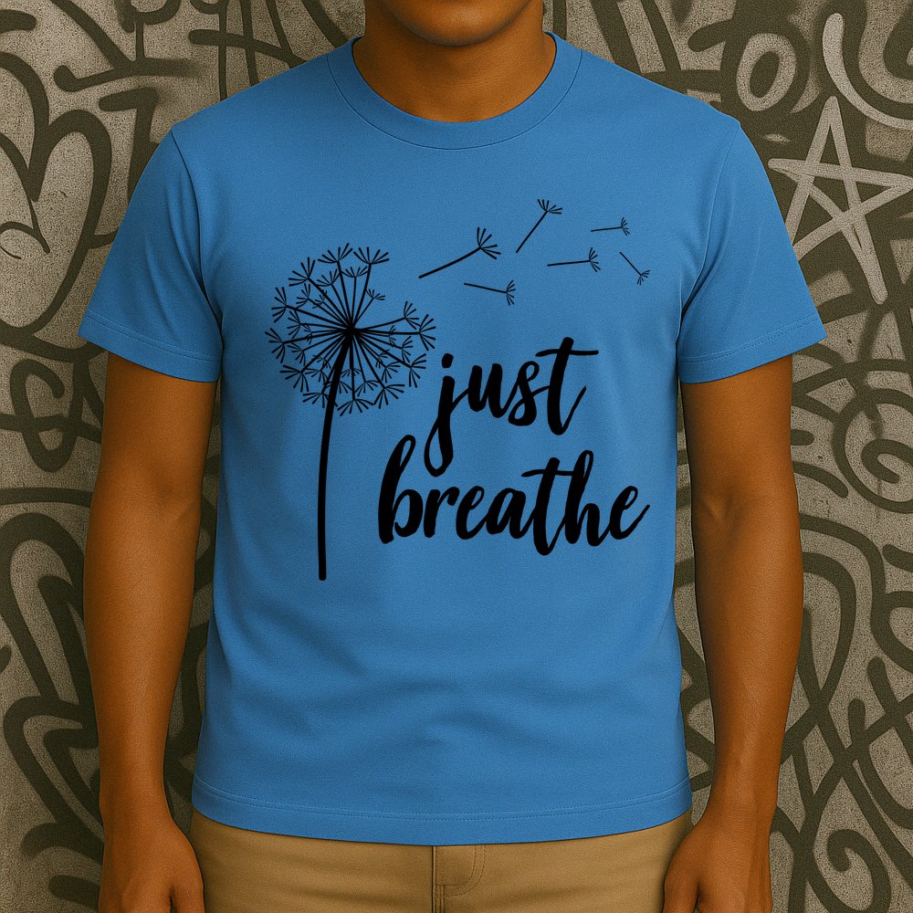 Just Breathe Dandelion Mental Health T-Shirt