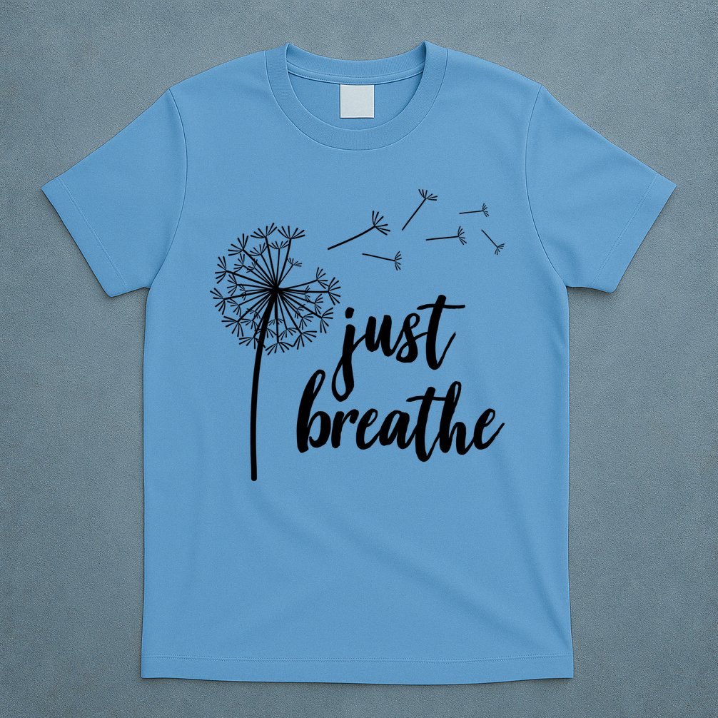 Just Breathe Dandelion Mental Health T-Shirt