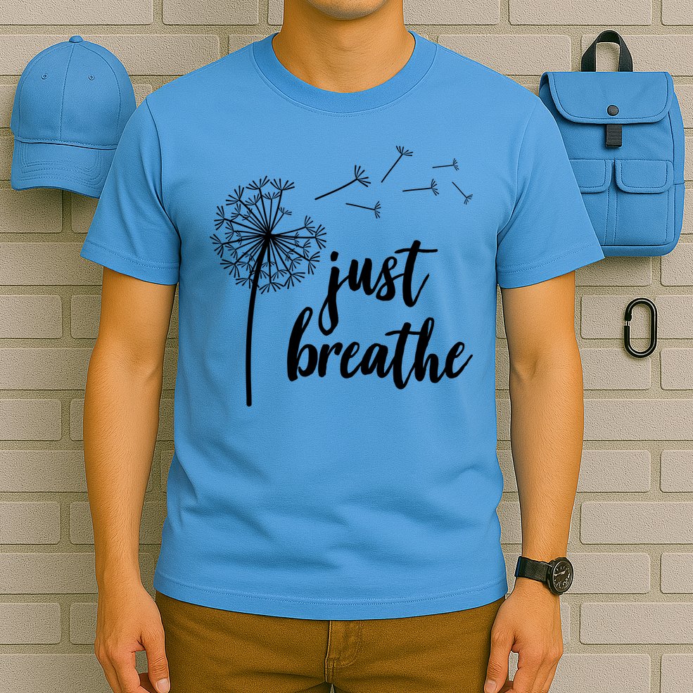 Just Breathe Dandelion Mental Health T-Shirt