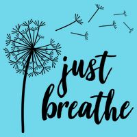 Just Breathe Dandelion Mental Health Button