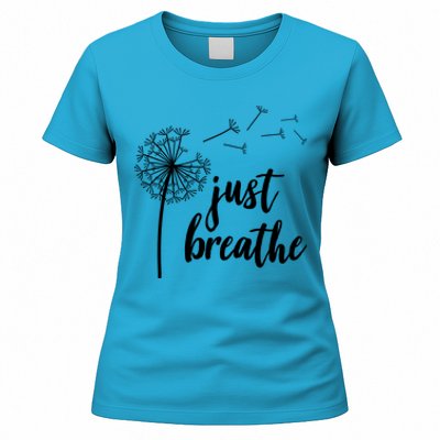 Just Breathe Dandelion Mental Health Women's T-Shirt