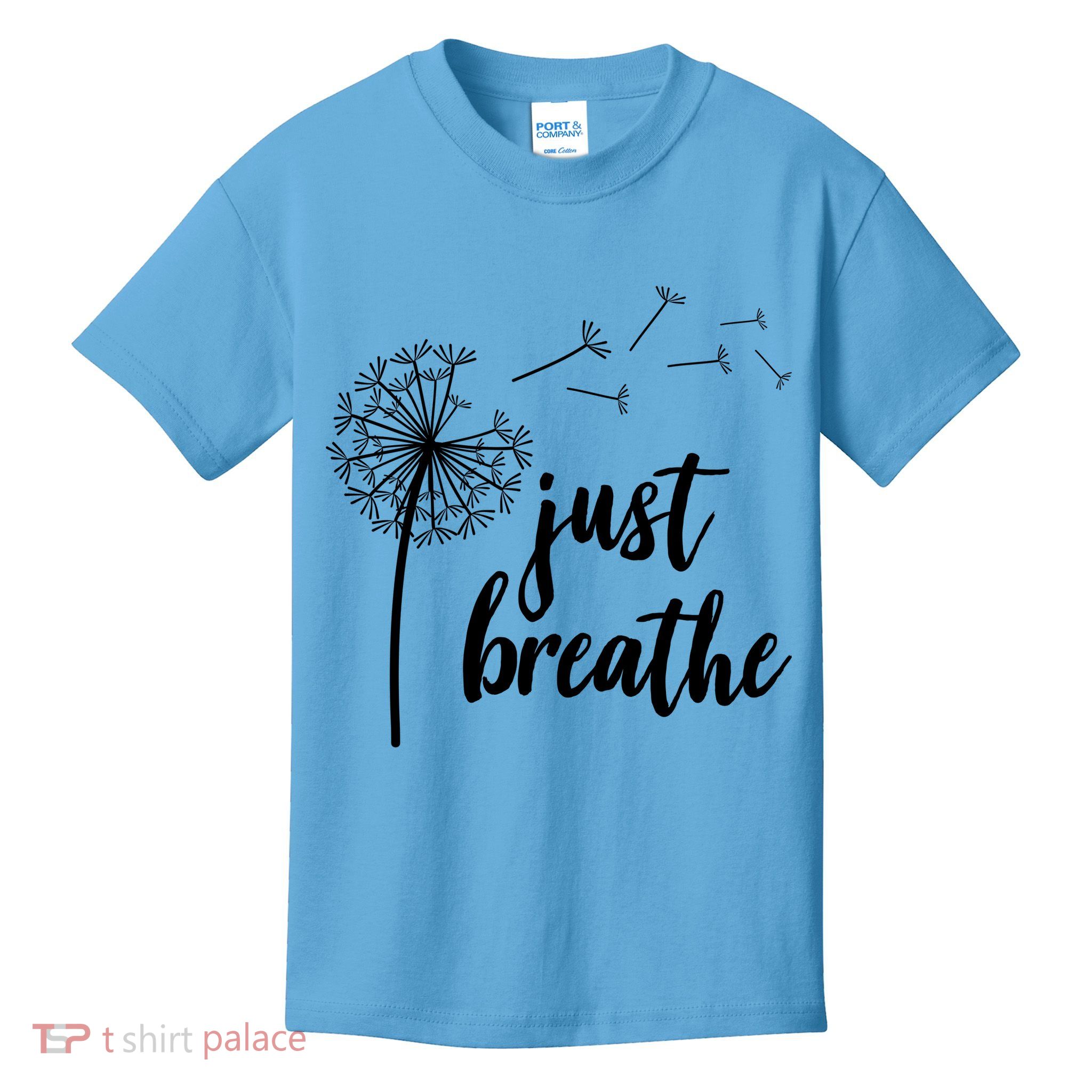 Just Breathe Dandelion Mental Health Kids T-Shirt
