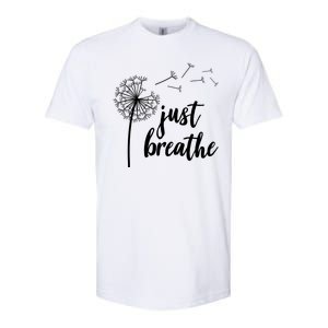 Just Breathe Dandelion Mental Health Softstyle CVC T-Shirt