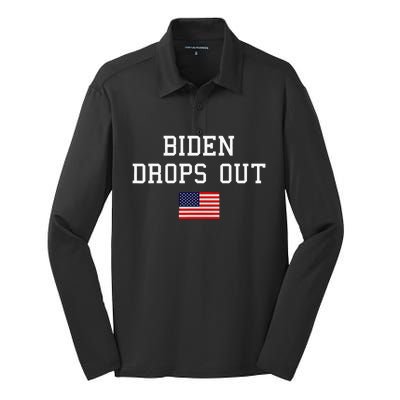 Joe Biden Drops Out Silk Touch Performance Long Sleeve Polo