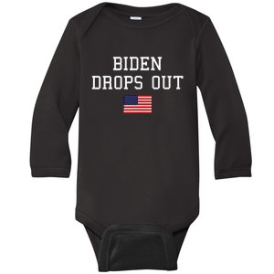 Joe Biden Drops Out Baby Long Sleeve Bodysuit