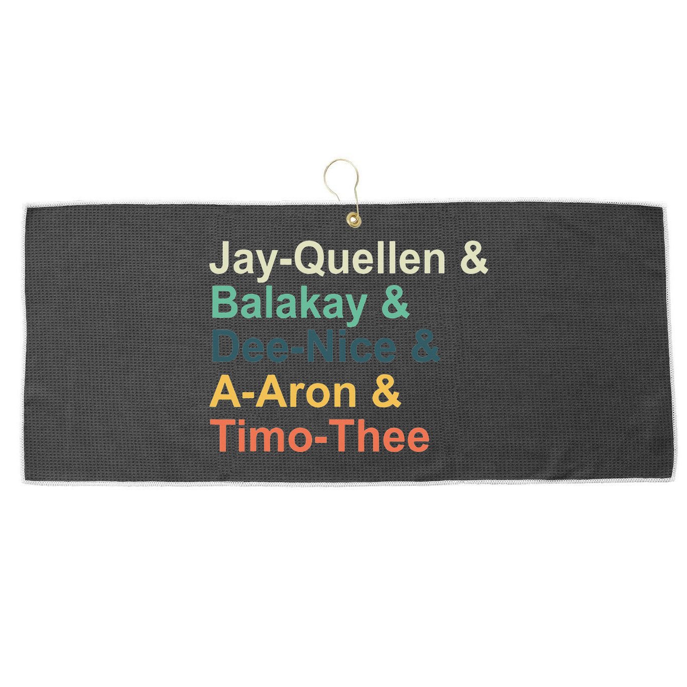 Jayquellen & Balakay & Deenice & Aaron & Timothee Large Microfiber Waffle Golf Towel