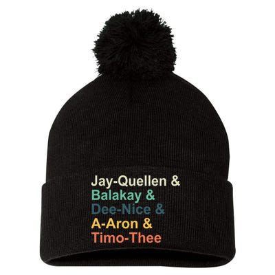 Jayquellen & Balakay & Deenice & Aaron & Timothee Pom Pom 12in Knit Beanie
