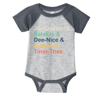 Jayquellen & Balakay & Deenice & Aaron & Timothee Infant Baby Jersey Bodysuit