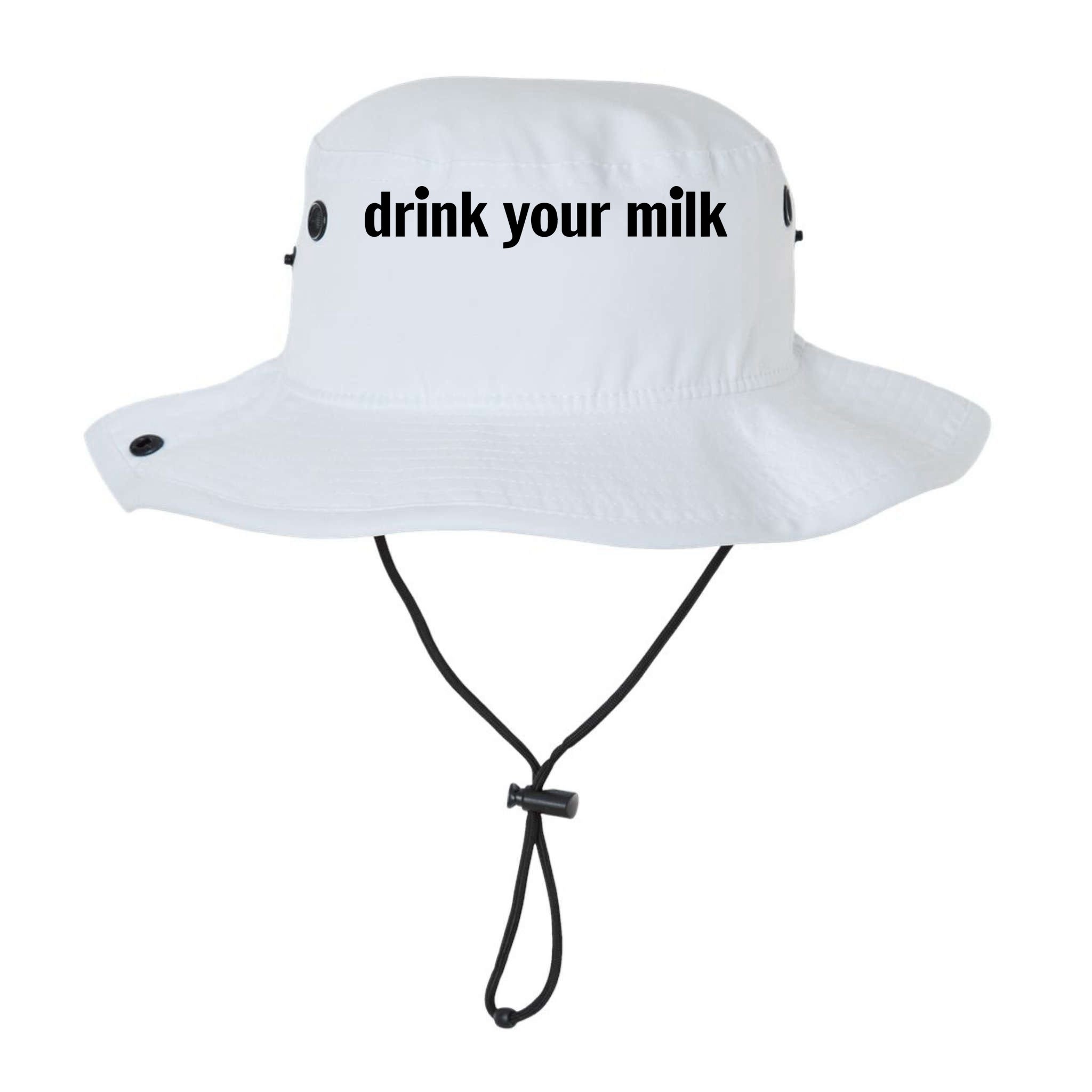 Drink Your Milk Daily Funny Meme Bucket Hat