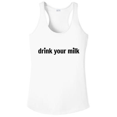 Drink Your Milk Daily Funny Meme Ladies PosiCharge Competitor Racerback Tank