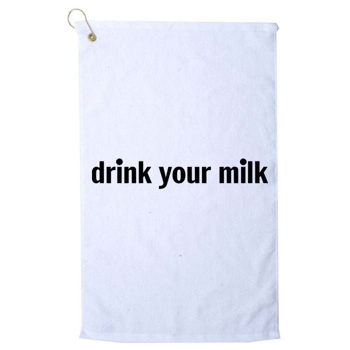 Drink Your Milk Daily Funny Meme Golf Towel