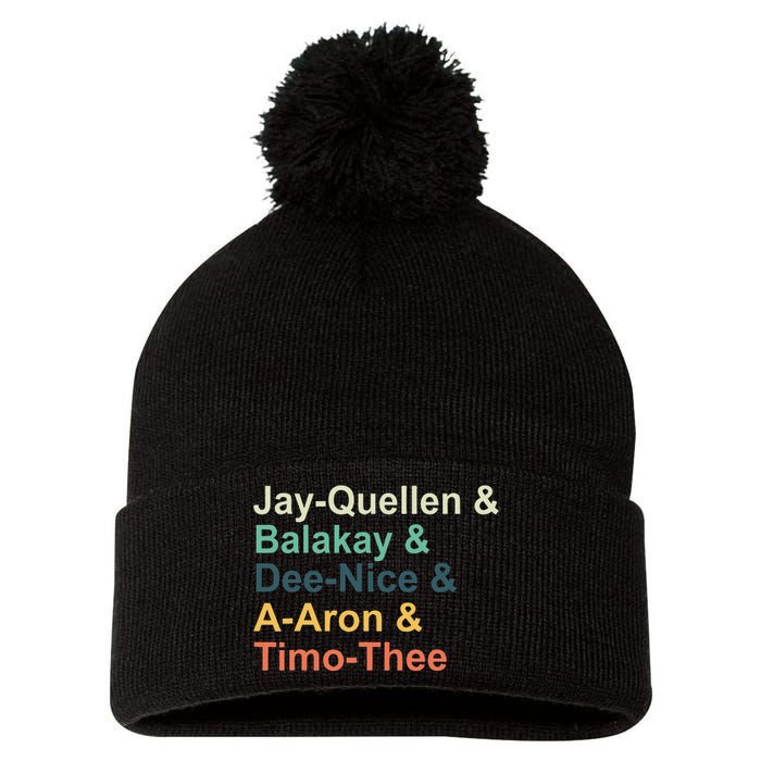 Jayquellen & Balakay & Deenice & Aaron & Timothee Pom Pom 12in Knit Beanie