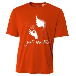 Just Breathe Dandelion Flower Wildflower Tra Gift Cooling Performance Crew T-Shirt