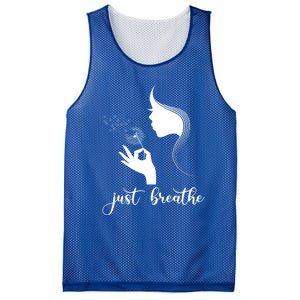 Just Breathe Dandelion Flower Wildflower Tra Gift Mesh Reversible Basketball Jersey Tank