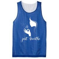 Just Breathe Dandelion Flower Wildflower Tra Gift Mesh Reversible Basketball Jersey Tank