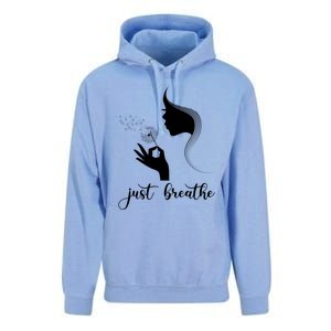 Just Breathe Dandelion Flower Wildflower Tra Gift Unisex Surf Hoodie