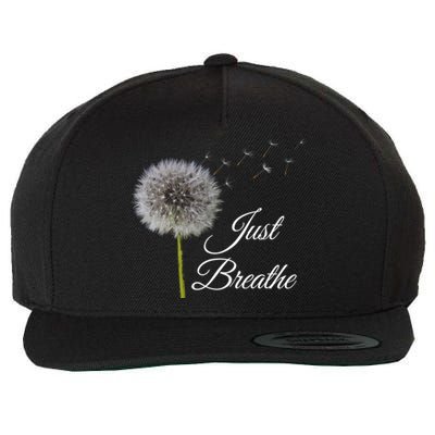 Just Breathe Dandelion Gift Wool Snapback Cap