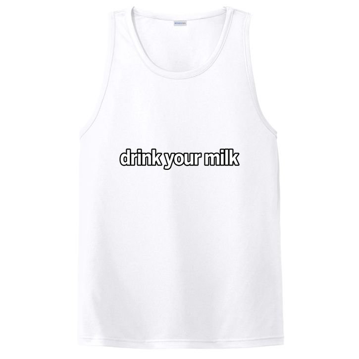 Drink Your Milk Funny Slogan PosiCharge Competitor Tank