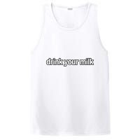 Drink Your Milk Funny Slogan PosiCharge Competitor Tank