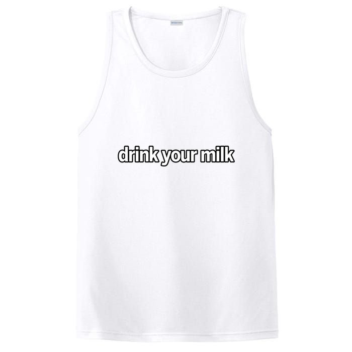 Drink Your Milk Funny Slogan PosiCharge Competitor Tank