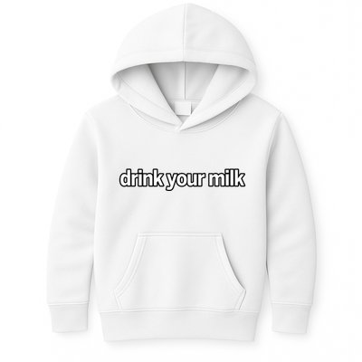 Drink Your Milk Funny Slogan Kids Hoodie