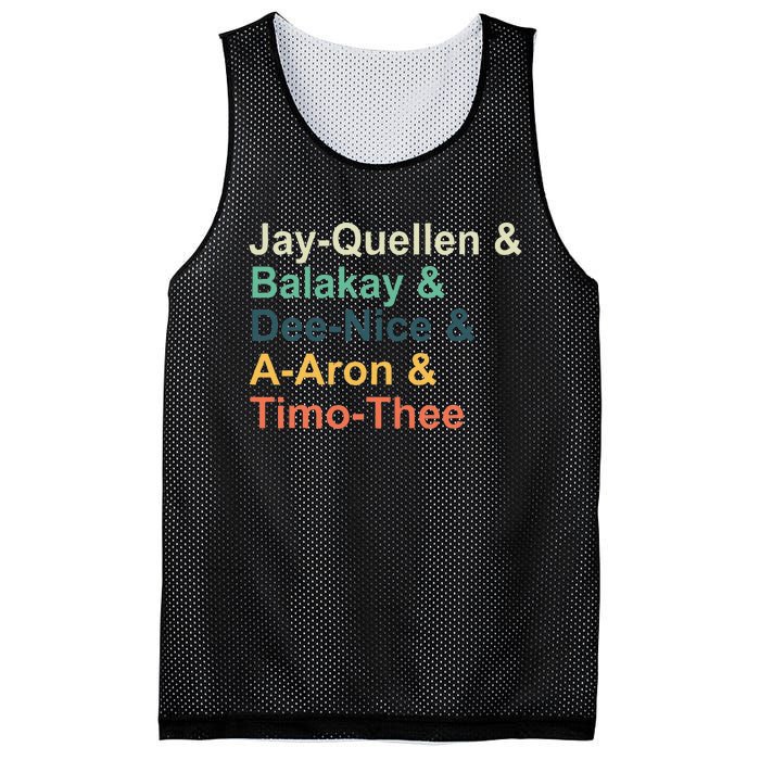 Jayquellen & Balakay & Deenice & Aaron & Timothee Mesh Reversible Basketball Jersey Tank