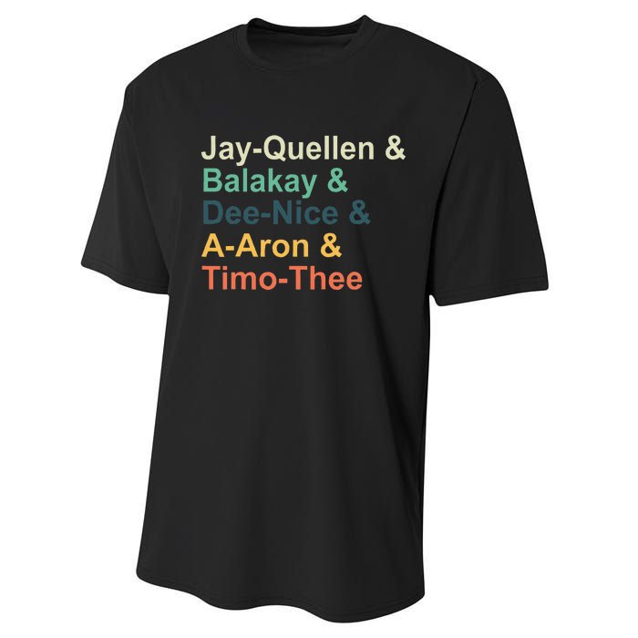 Jayquellen & Balakay & Deenice & Aaron & Timothee Performance Sprint T-Shirt