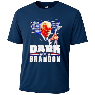 Joe Biden Dark Brandon Im Here To Kick Ass And Eat Ice Cream Performance Shirt