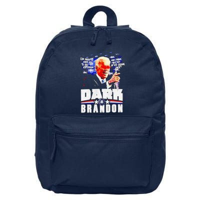 Joe Biden Dark Brandon Im Here To Kick Ass And Eat Ice Cream 16 in Basic Backpack