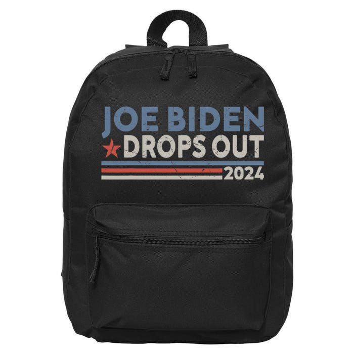 Joe Biden Drops Out 2024 Pro Trump 16 in Basic Backpack