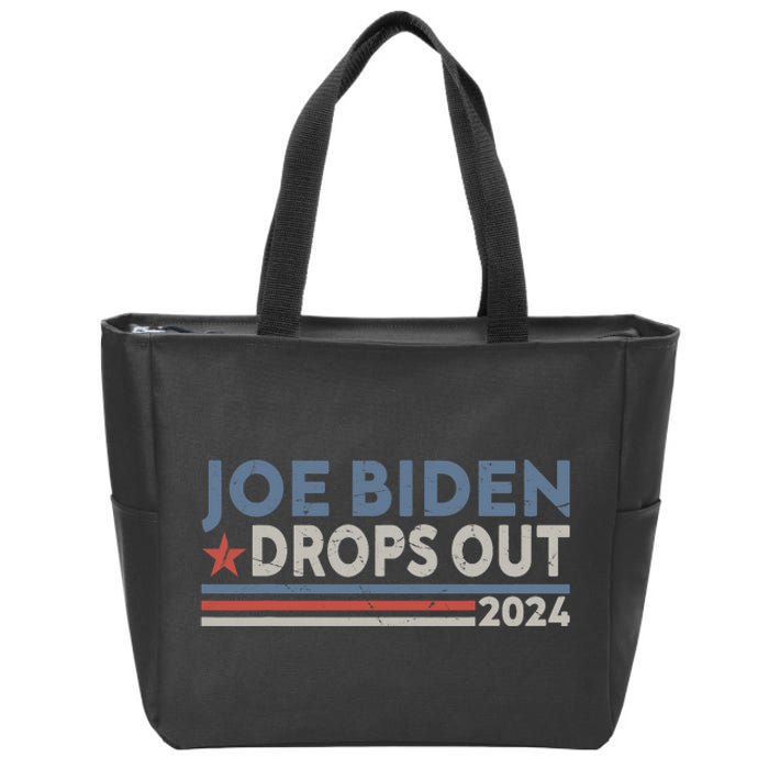 Joe Biden Drops Out 2024 Pro Trump Zip Tote Bag