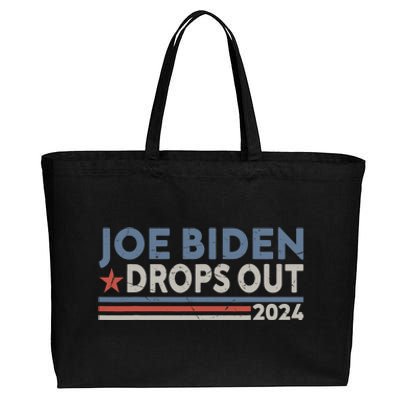 Joe Biden Drops Out 2024 Pro Trump Cotton Canvas Jumbo Tote