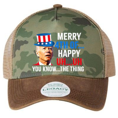 Joe Biden Dazed Biden Confused Merry Happy Funny 4th Of July Legacy Tie Dye Trucker Hat