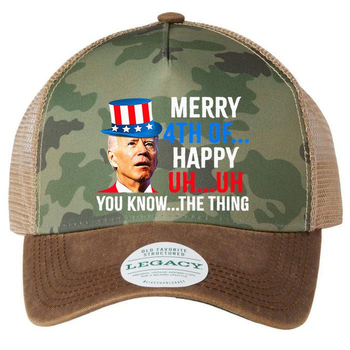 Joe Biden Dazed Biden Confused Merry Happy Funny 4th Of July Legacy Tie Dye Trucker Hat