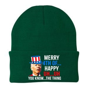 Joe Biden Dazed Biden Confused Merry Happy Funny 4th Of July Knit Cap Winter Beanie