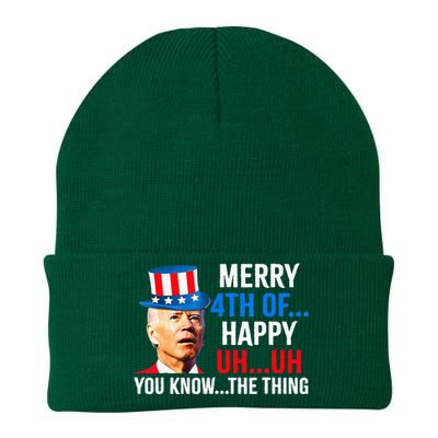 Joe Biden Dazed Biden Confused Merry Happy Funny 4th Of July Knit Cap Winter Beanie