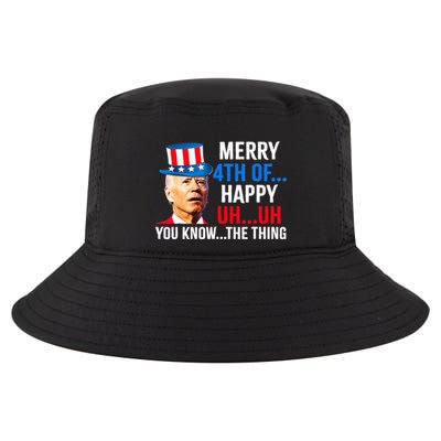 Joe Biden Dazed Biden Confused Merry Happy Funny 4th Of July Cool Comfort Performance Bucket Hat