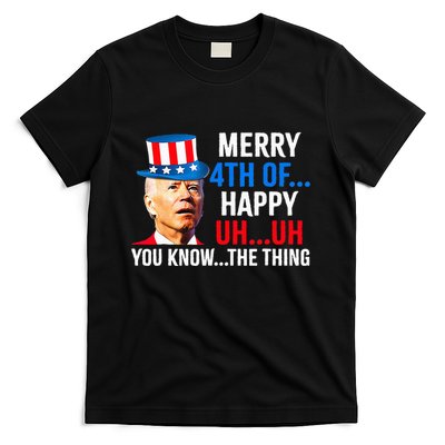 Joe Biden Dazed Biden Confused Merry Happy Funny 4th Of July T-Shirt