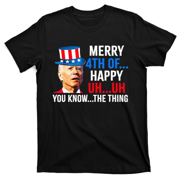 Joe Biden Dazed Biden Confused Merry Happy Funny 4th Of July T-Shirt