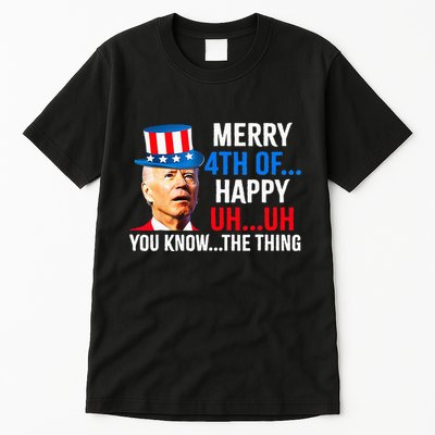 Joe Biden Dazed Biden Confused Merry Happy Funny 4th Of July Tall T-Shirt