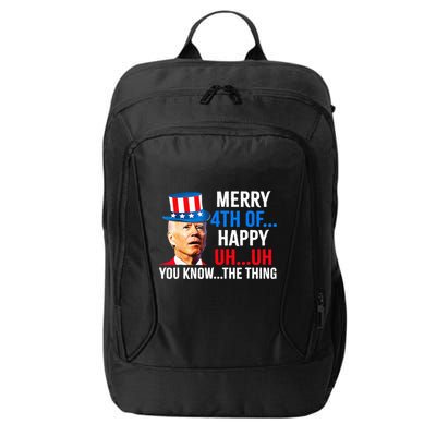 Joe Biden Dazed Biden Confused Merry Happy Funny 4th Of July City Backpack