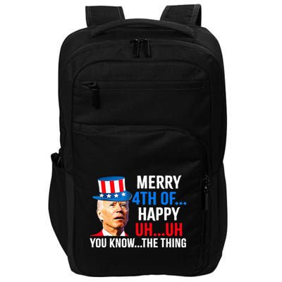 Joe Biden Dazed Biden Confused Merry Happy Funny 4th Of July Impact Tech Backpack