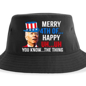 Joe Biden Dazed Biden Confused Merry Happy Funny 4th Of July Sustainable Bucket Hat