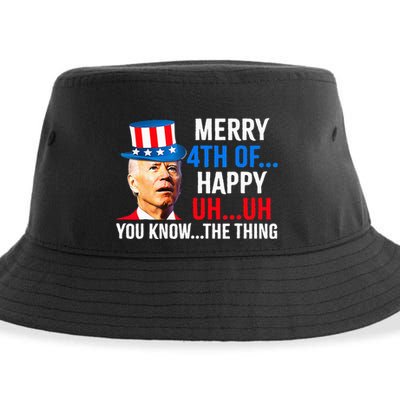 Joe Biden Dazed Biden Confused Merry Happy Funny 4th Of July Sustainable Bucket Hat