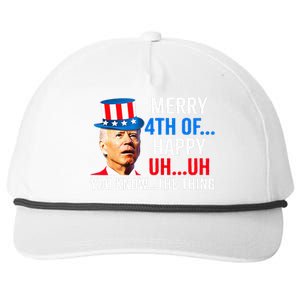 Joe Biden Dazed Biden Confused Merry Happy Funny 4th Of July Snapback Five-Panel Rope Hat