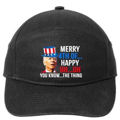 Joe Biden Dazed Biden Confused Merry Happy Funny 4th Of July 7-Panel Snapback Hat