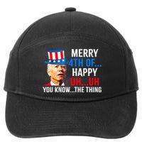 Joe Biden Dazed Biden Confused Merry Happy Funny 4th Of July 7-Panel Snapback Hat