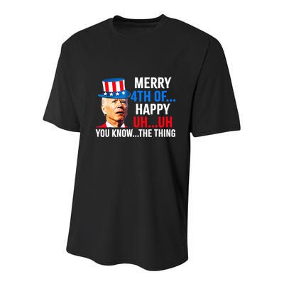 Joe Biden Dazed Biden Confused Merry Happy Funny 4th Of July Youth Performance Sprint T-Shirt