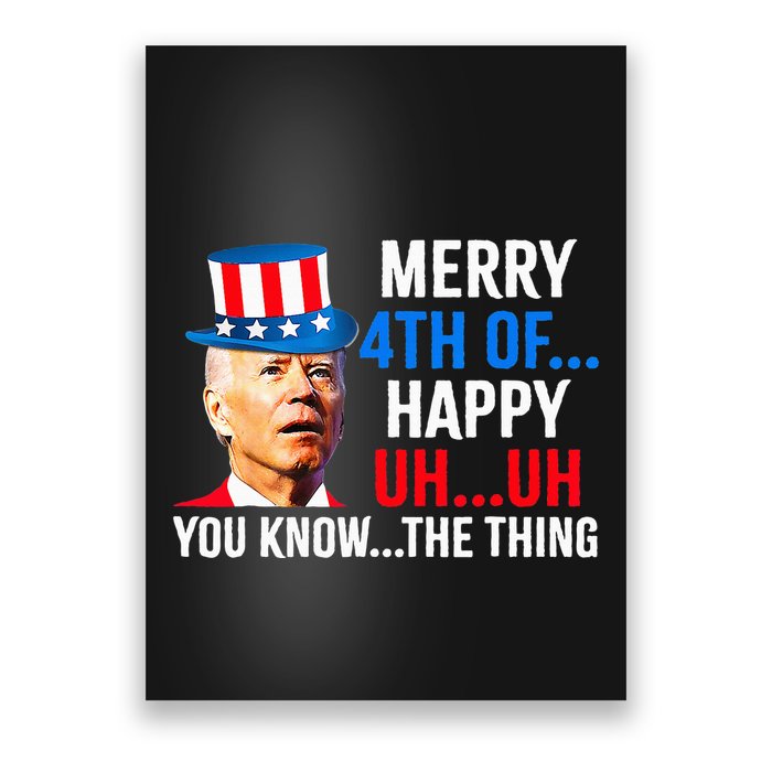 Joe Biden Dazed Biden Confused Merry Happy Funny 4th Of July Poster